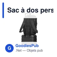 Sac à dos personnalisable ProActive GRS Recycled Backpack avec logo - Miniature 7