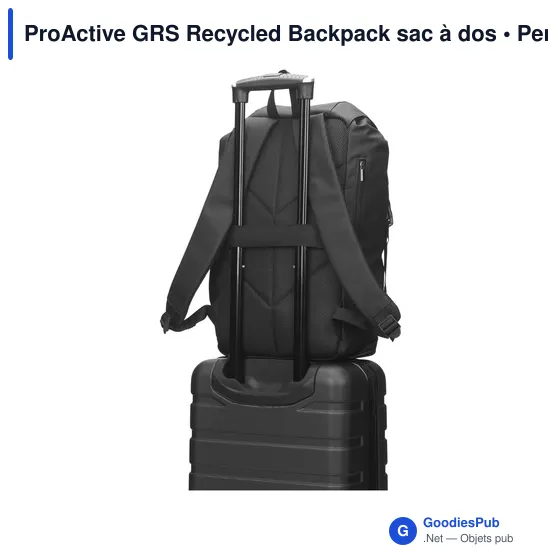 Sac à dos personnalisable ProActive GRS Recycled Backpack avec logo - Image 7