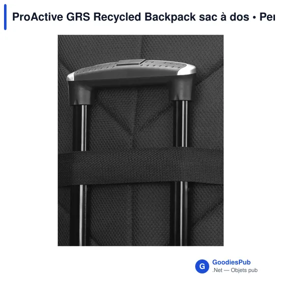 Sac à dos personnalisable ProActive GRS Recycled Backpack avec logo - Image 8