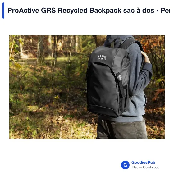 Sac à dos personnalisable ProActive GRS Recycled Backpack avec logo - Image 9