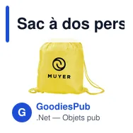 Sac à dos personnalisable PromoBag 190T avec logo - Miniature 3