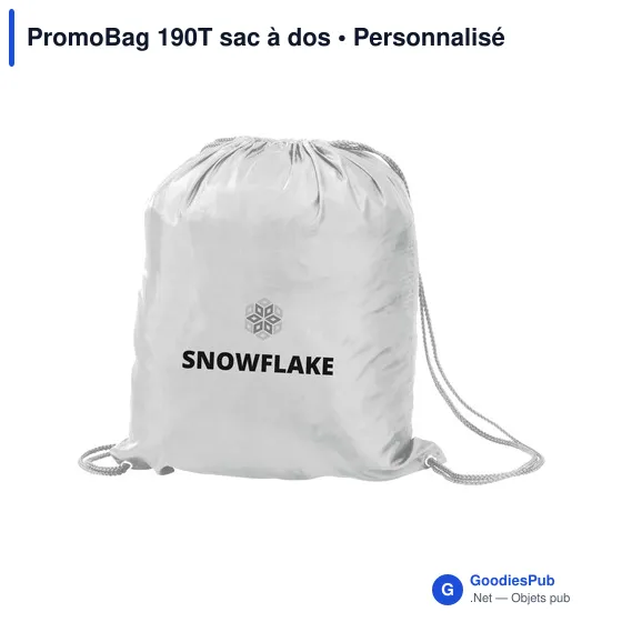 Sac à dos personnalisable PromoBag 190T avec logo - Image 4