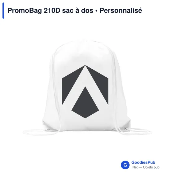 Sac à dos personnalisable PromoBag 210D avec logo - Image 1