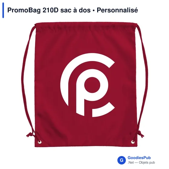 Sac à dos personnalisable PromoBag 210D avec logo - Image 11
