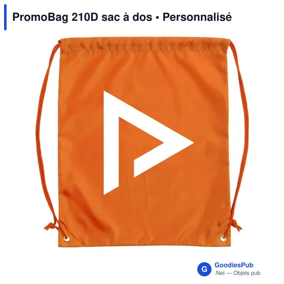 Sac à dos personnalisable PromoBag 210D avec logo - Image 4