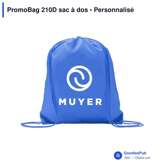 Sac à dos personnalisable PromoBag 210D avec logo - Image 5