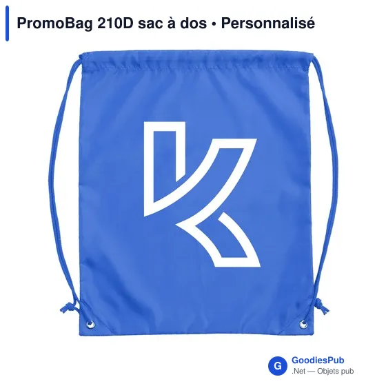 Sac à dos personnalisable PromoBag 210D avec logo - Image 6