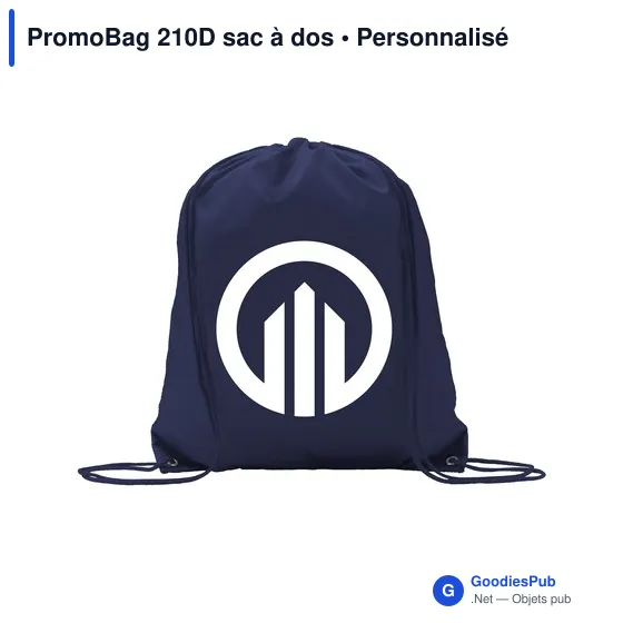 Sac à dos personnalisable PromoBag 210D avec logo - Image 7