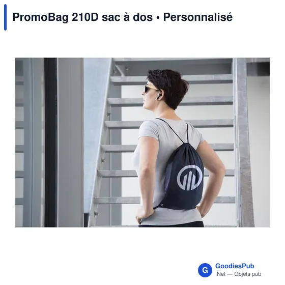 Sac à dos personnalisable PromoBag 210D avec logo - Image 8