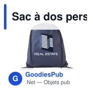 Sac à dos personnalisable PromoBag GRS RPET avec logo - Miniature 1