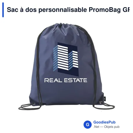 Sac à dos personnalisable PromoBag GRS RPET avec logo
