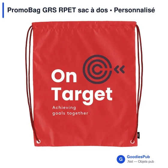 Sac à dos personnalisable PromoBag GRS RPET avec logo - Image 3