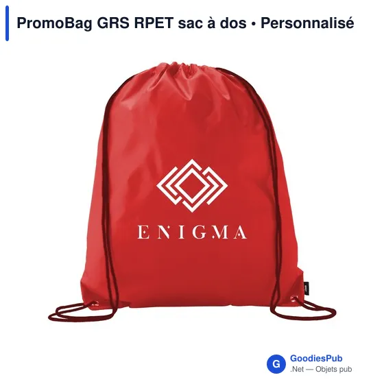 Sac à dos personnalisable PromoBag GRS RPET avec logo - Image 4