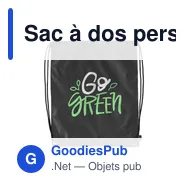 Sac à dos personnalisable PromoBag GRS RPET avec logo - Miniature 5