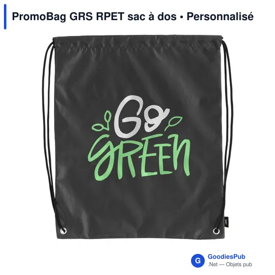 Sac à dos personnalisable PromoBag GRS RPET avec logo - Image 5