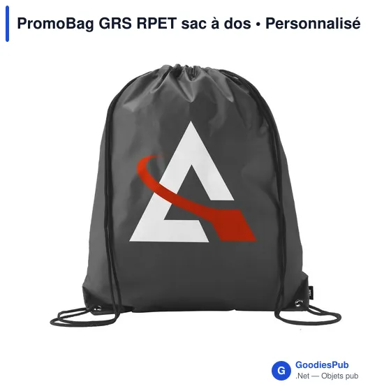 Sac à dos personnalisable PromoBag GRS RPET avec logo - Image 6