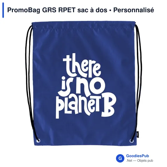 Sac à dos personnalisable PromoBag GRS RPET avec logo - Image 7