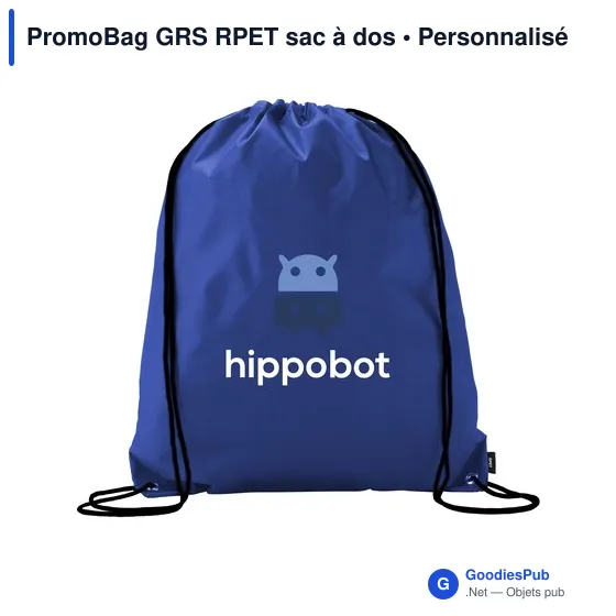 Sac à dos personnalisable PromoBag GRS RPET avec logo - Image 8