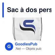 Sac à dos personnalisable PromoBag GRS RPET avec logo - Miniature 9