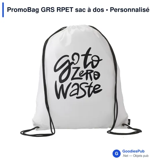 Sac à dos personnalisable PromoBag GRS RPET avec logo - Image 10