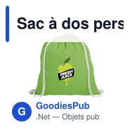 Sac à dos personnalisable PromoColour 120 g/m² avec logo - Miniature 1