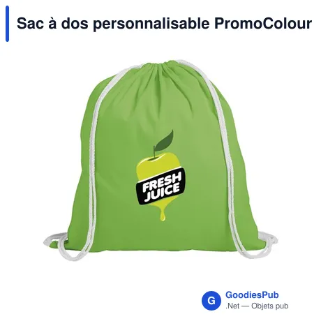 Sac à dos personnalisable PromoColour 120 g/m² avec logo