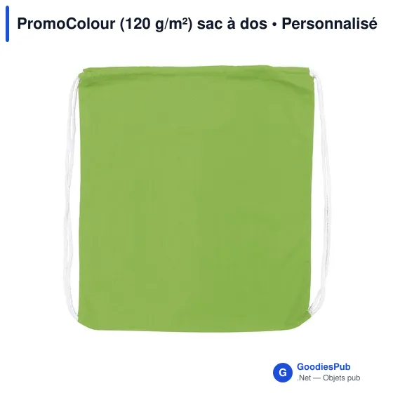 Sac à dos personnalisable PromoColour 120 g/m² avec logo - Image 2