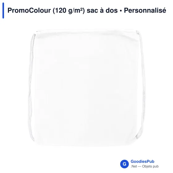 Sac à dos personnalisable PromoColour 120 g/m² avec logo - Image 4