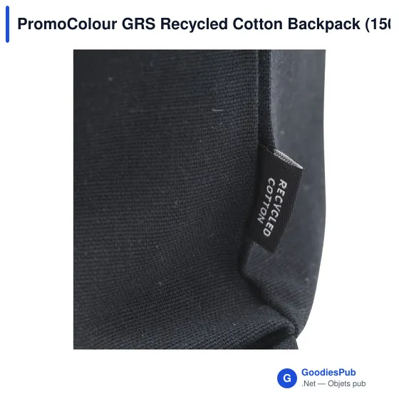 Sac à dos à cordon personnalisable en coton recyclé avec logo - Image 2