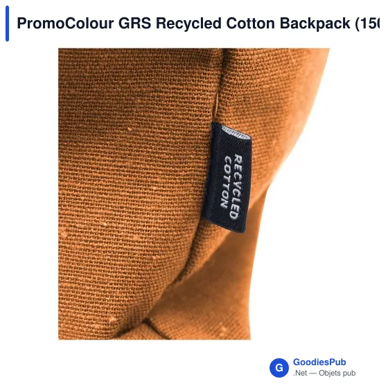 Sac à dos à cordon personnalisable en coton recyclé avec logo - Image 5