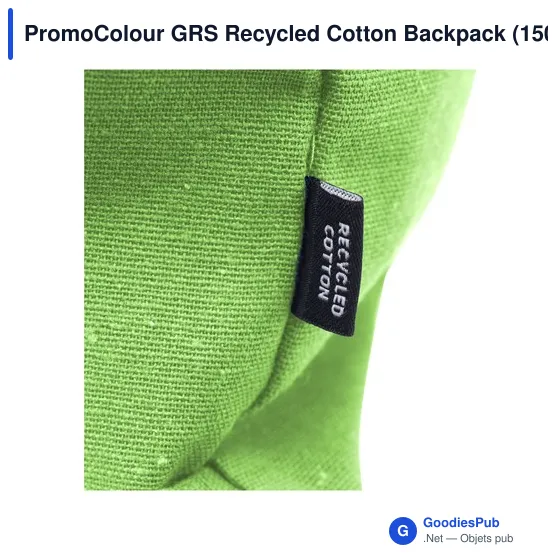 Sac à dos à cordon personnalisable en coton recyclé avec logo - Image 7