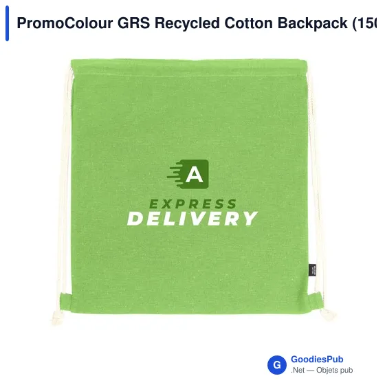 Sac à dos à cordon personnalisable en coton recyclé avec logo - Image 9
