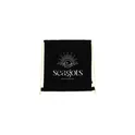 Variante noir - Sac à dos à cordon personnalisable en coton recyclé avec logo