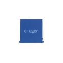 Variante bleu - Sac à dos à cordon personnalisable en coton recyclé avec logo
