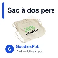 Sac à dos personnalisable en coton avec logo - PromoNaturel - Miniature 2