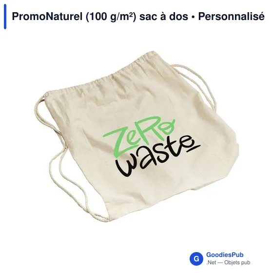 Sac à dos personnalisable en coton avec logo - PromoNaturel - Image 2