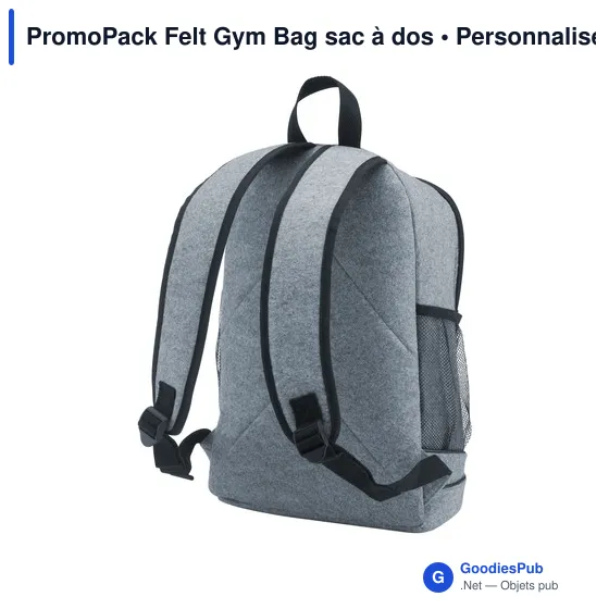 Sac à dos personnalisable PromoPack Felt Gym Bag avec logo - Image 3