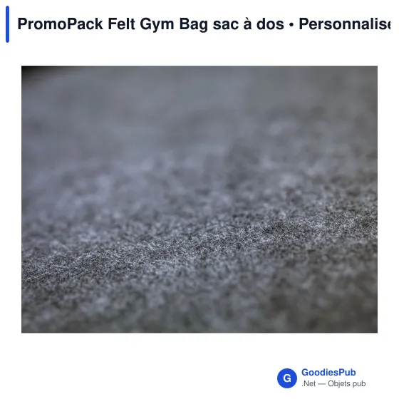 Sac à dos personnalisable PromoPack Felt Gym Bag avec logo - Image 4