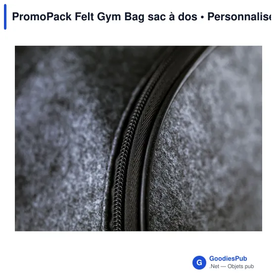 Sac à dos personnalisable PromoPack Felt Gym Bag avec logo - Image 6
