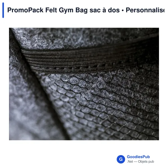 Sac à dos personnalisable PromoPack Felt Gym Bag avec logo - Image 7