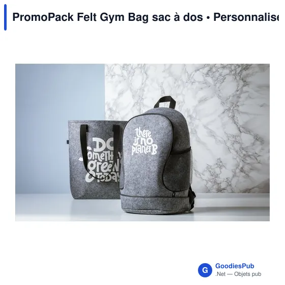 Sac à dos personnalisable PromoPack Felt Gym Bag avec logo - Image 8