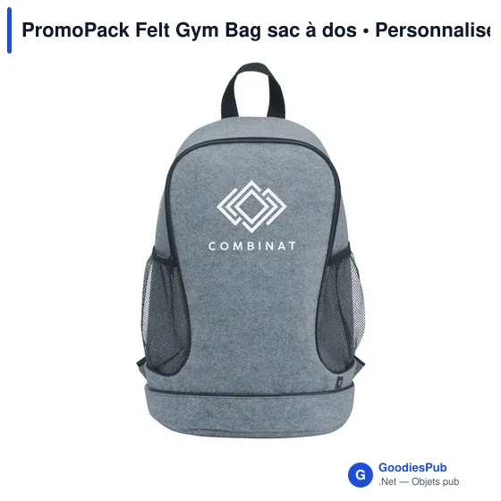Sac à dos personnalisable PromoPack Felt Gym Bag avec logo - Image 9