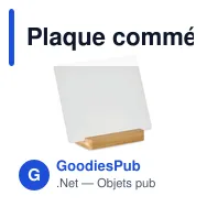 Plaque commémorative personnalisable en aluminium avec logo - Miniature 1