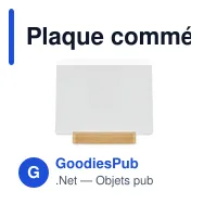 Plaque commémorative personnalisable en aluminium avec logo - Miniature 2
