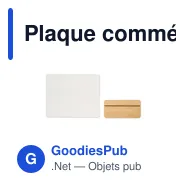 Plaque commémorative personnalisable en aluminium avec logo - Miniature 3
