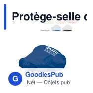 Protège-selle de vélo personnalisable en polyester avec logo - Color - Miniature 1