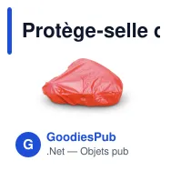 Protège-selle de vélo personnalisable en polyester avec logo - Color - Miniature 2