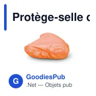 Protège-selle de vélo personnalisable en polyester avec logo - Color - Miniature 6