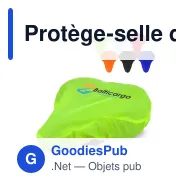 Protège-selle de vélo personnalisable en R-PET recyclé avec logo - Eco - Miniature 1