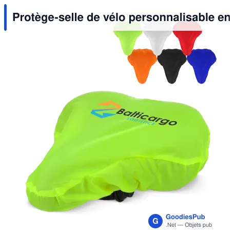 Protège-selle de vélo personnalisable en R-PET recyclé avec logo - Eco